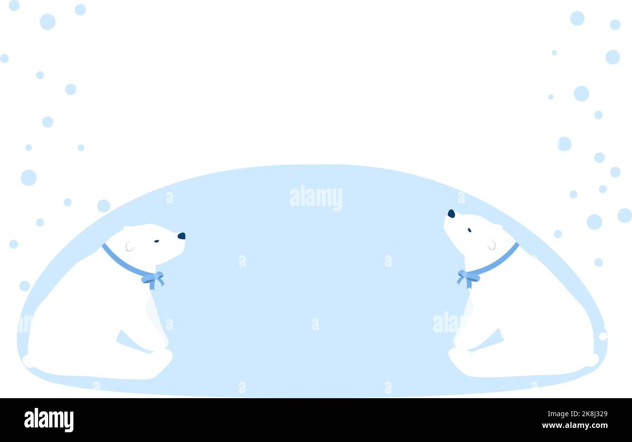 Two polar bears sitting facing each other Stock Vector Image & Art - Alamy