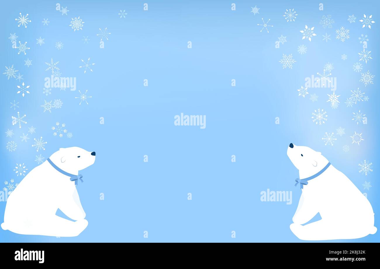 Two polar bears sitting facing each other Stock Vector Image & Art - Alamy
