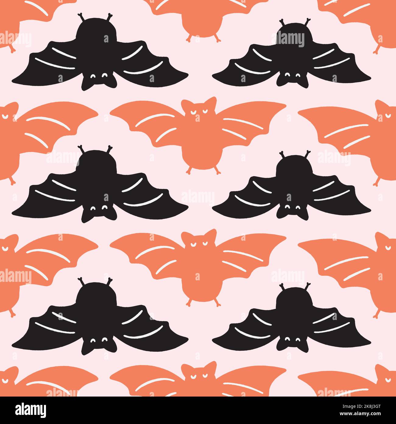 Halloween bat background pattern. Vector Holidays illustration Stock