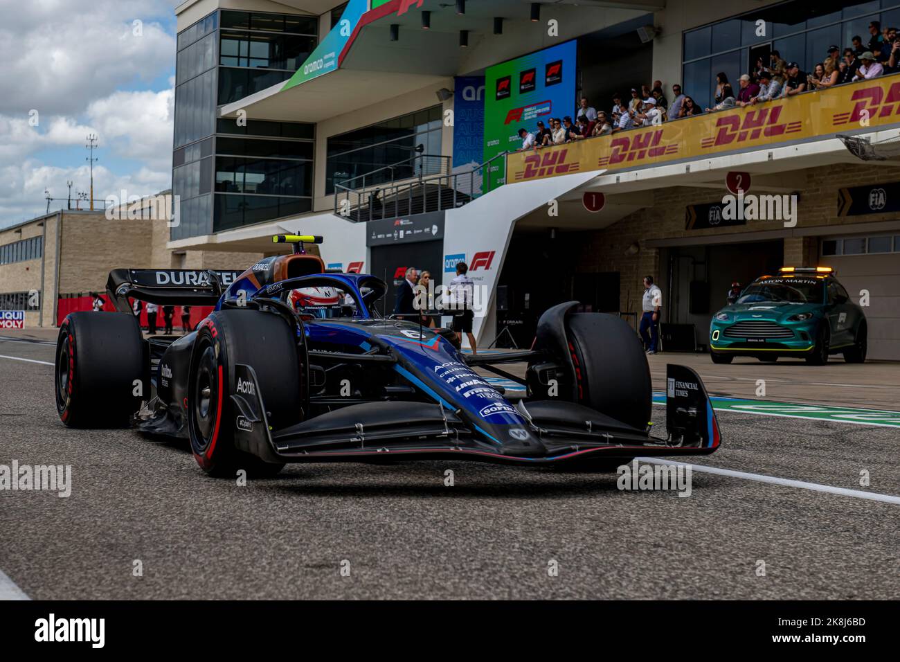 Austin, Texas, United States, 24th Oct 2022, Nicholas Latifi, from Canada competes for Williams Racing. Race day, round 19 of the 2022 Formula 1 championship. Credit: Michael Potts/Alamy Live News Stock Photo