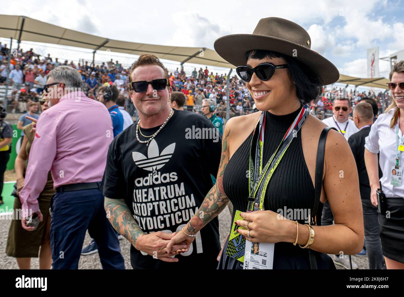 Austin, Texas, United States, 24th Oct 2022, Tre Cool attending race day, round 19 of the 2022 Formula 1 championship. Credit: Michael Potts/Alamy Live News Stock Photo