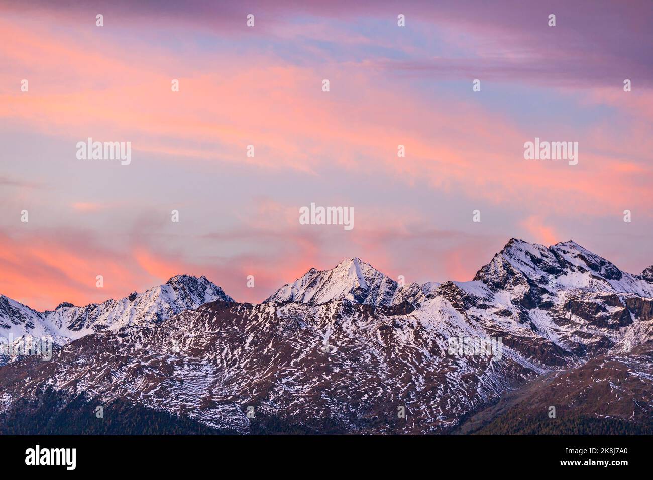 Scenic mountain landscape view at the golden hour Stock Photo - Alamy