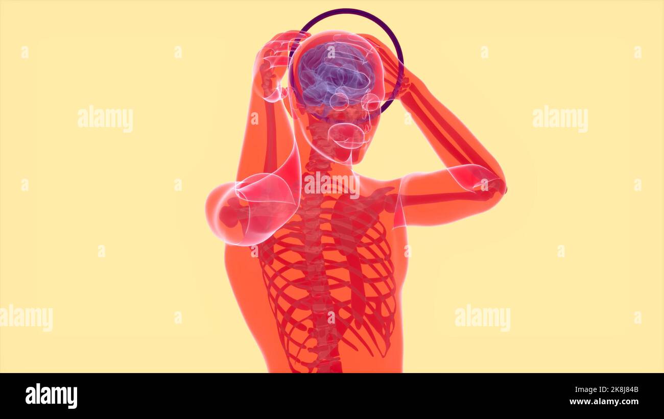 3D abstract art of a brain motion design Stock Photo - Alamy