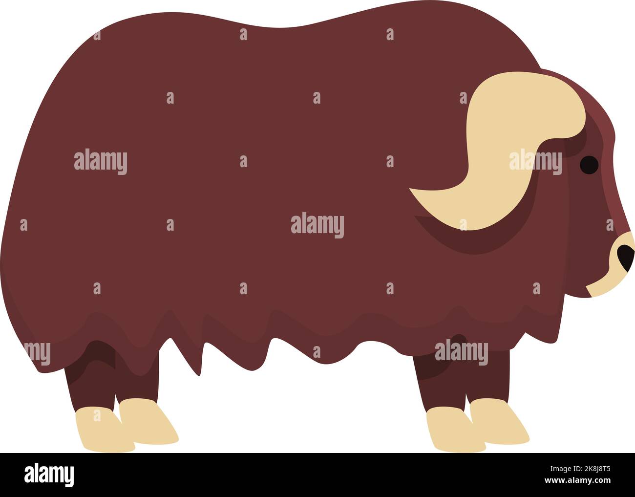 Polar bull icon cartoon vector. Alaska animal. Arctic creature Stock