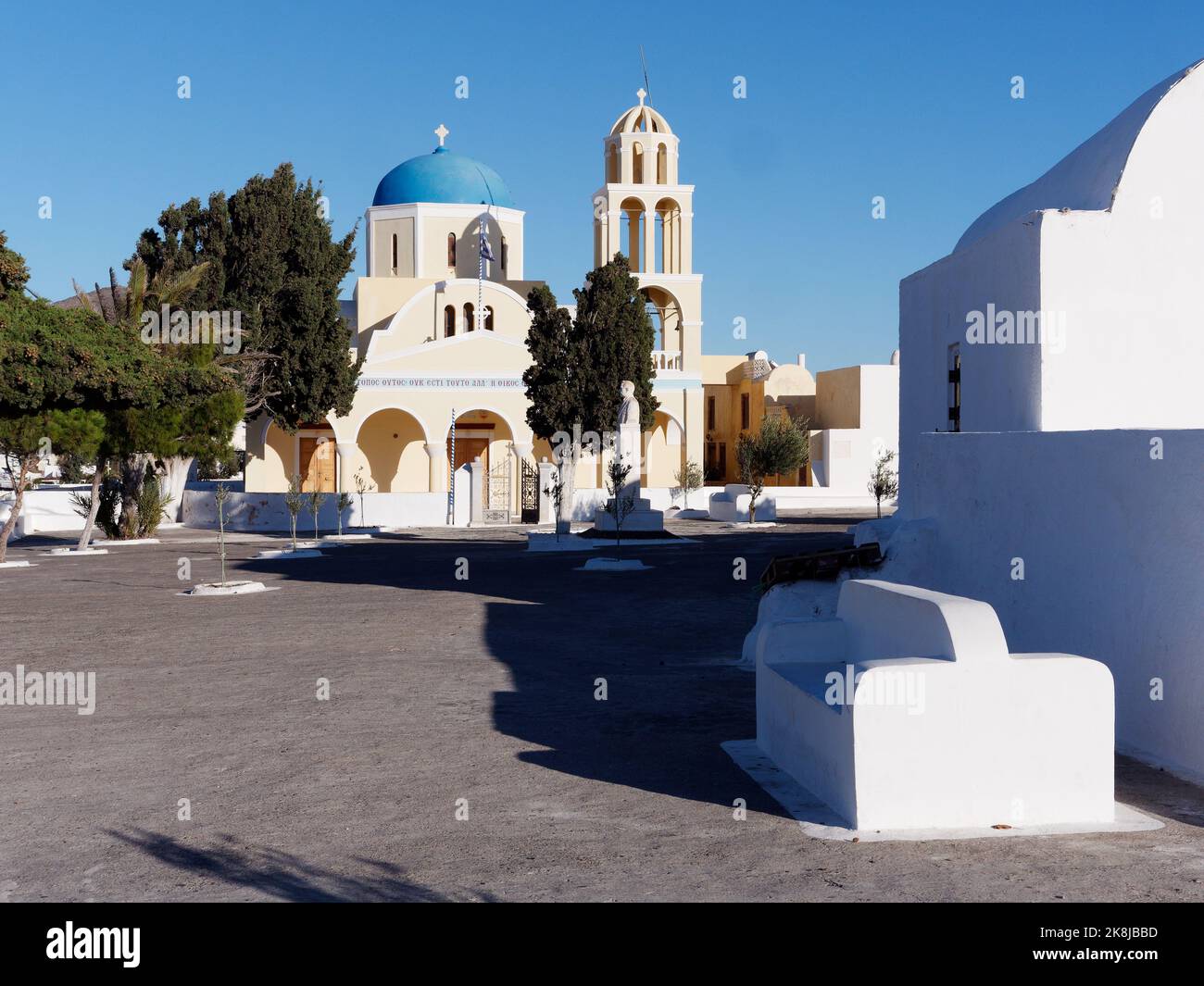 Perivolas The Church of Saint George aka Perivolas left, Oia, Aegean Island of ...