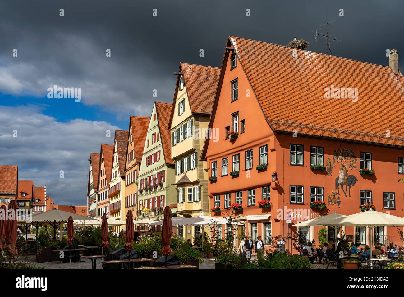 Die Altstadt in  Dinkelsbühl, Mittelfranken, Bayern, Deutschland  |  The Old Town in Dinkelsbühl, Middle Franconia, Bavaria, Germany, Europe Stock Photo