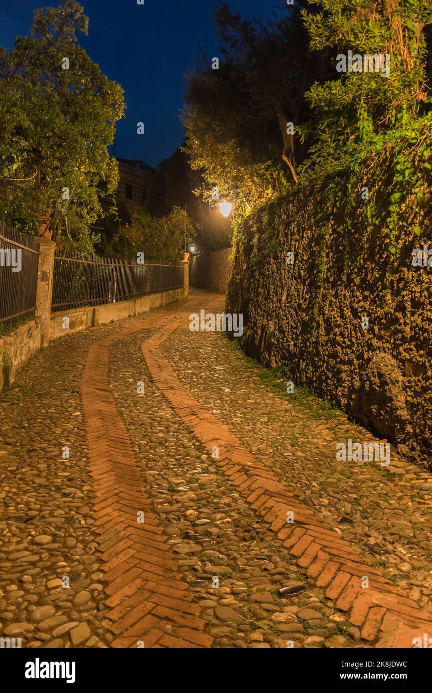 September Path The cobbled path of Salita san Giorgio leading to the Church of Saint ...
