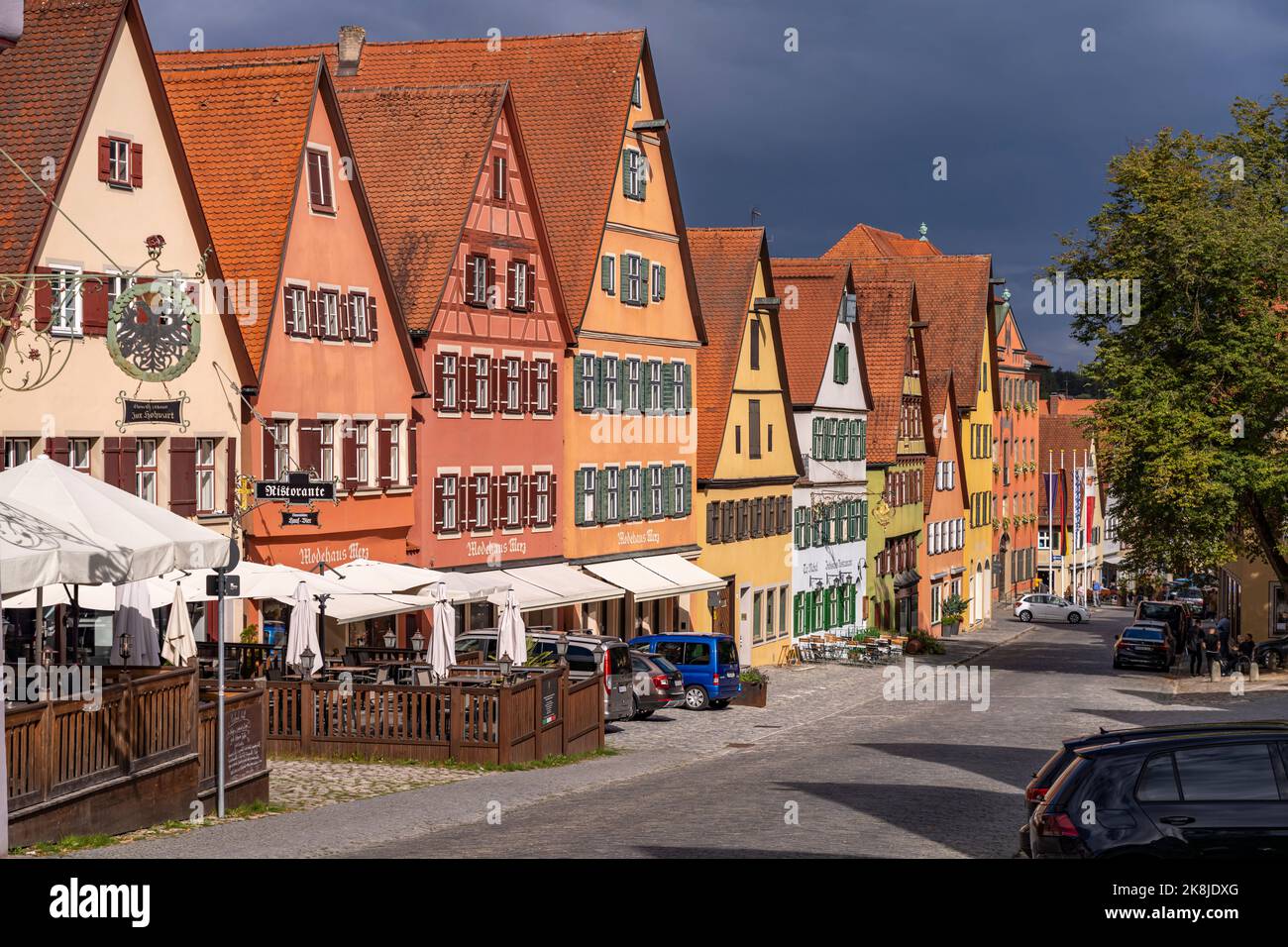Die Altstadt in  Dinkelsbühl, Mittelfranken, Bayern, Deutschland  |  The Old Town in Dinkelsbühl, Middle Franconia, Bavaria, Germany, Europe Stock Photo