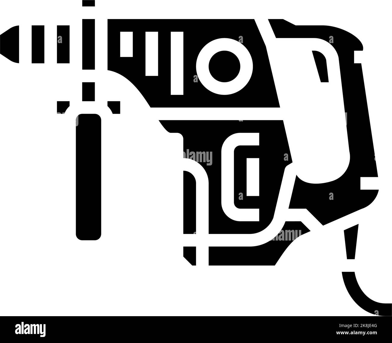 drill machine glyph icon vector illustration Stock Vector Image & Art ...