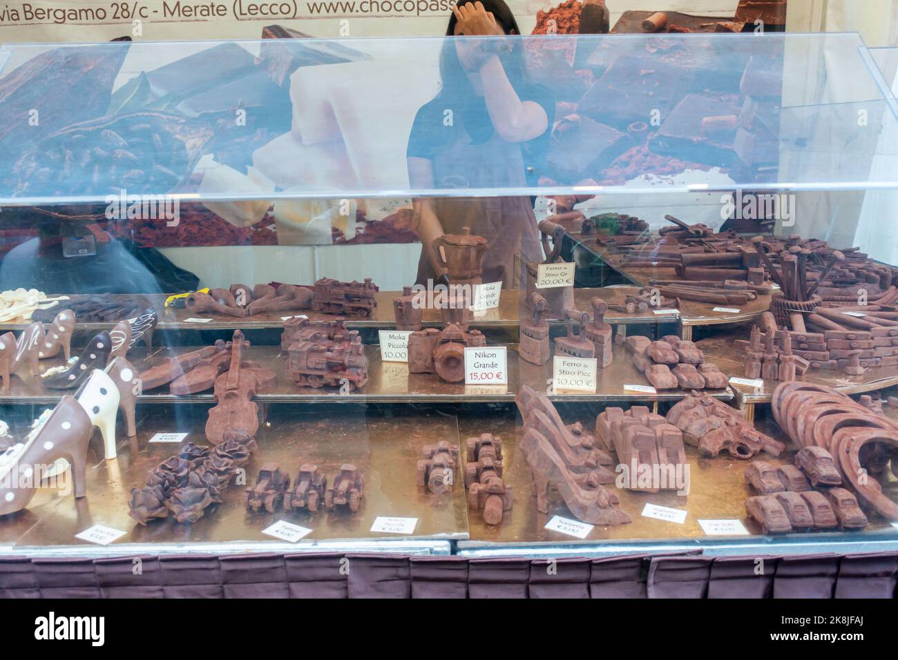 Rome, Italy Fair Stand Selling Chocolate sculpture Stock Photo Alamy