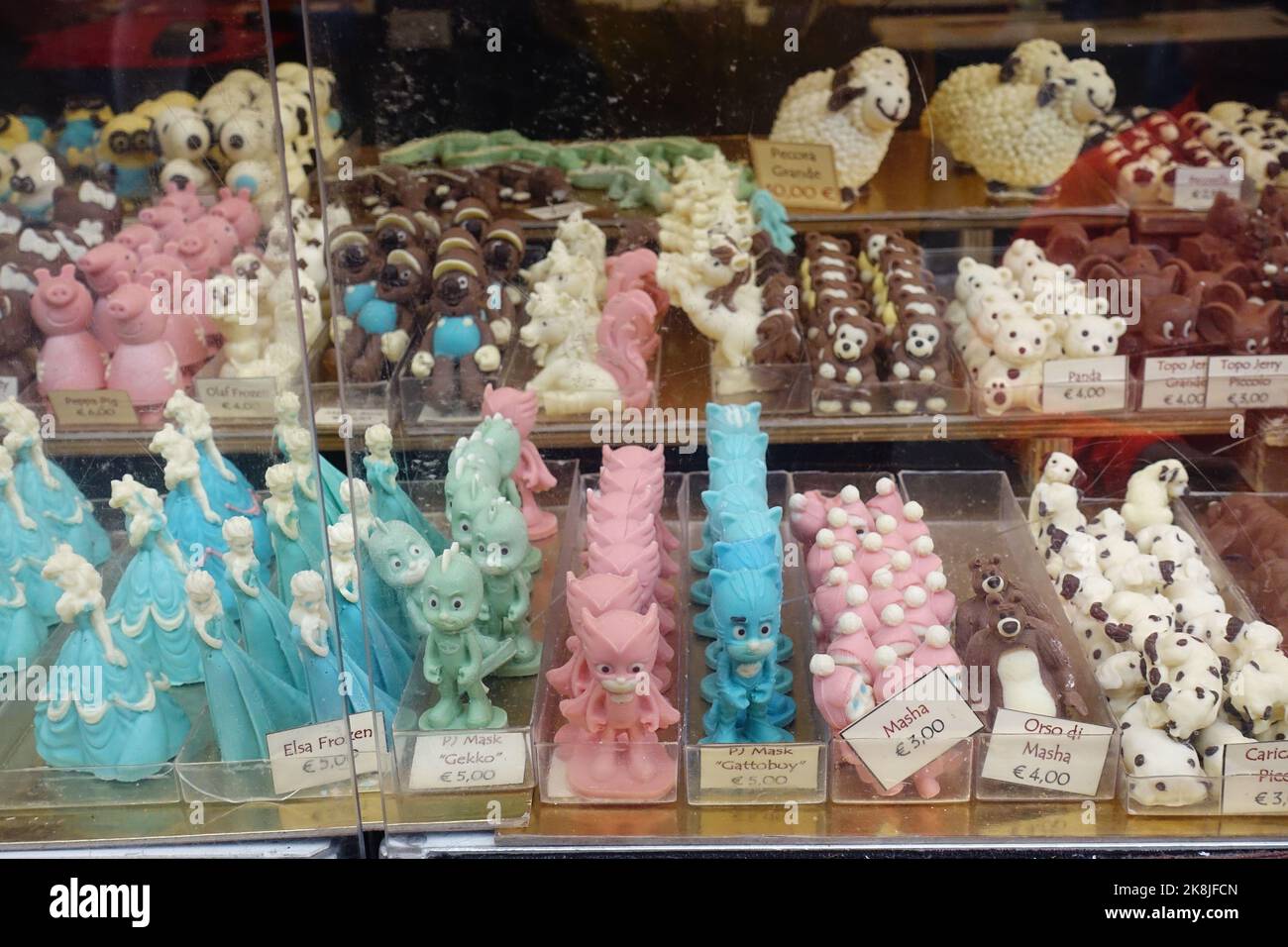 Rome, Italy - Fair Stand Selling Chocolate sculpture Stock Photo - Alamy