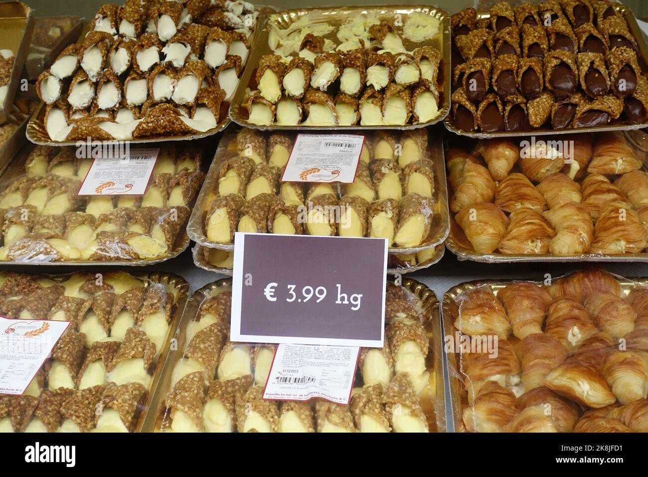 Rome, Italy Chocolate Fair Pastries assortment on display Stock