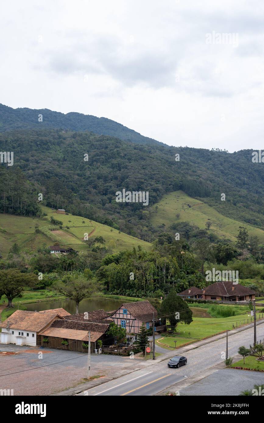 Pomerode, Brazil. 27th Sep, 2022. The small town is considered the 'most German town' in the country. Credit: Henry Milleo/dpa/Alamy Live News Stock Photo