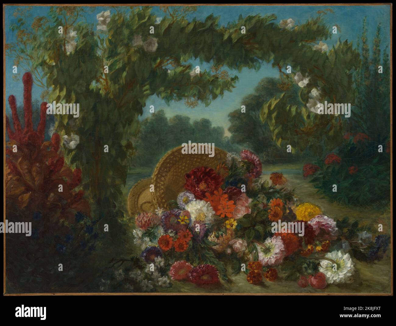 Basket flowers painting hires stock photography and images Alamy