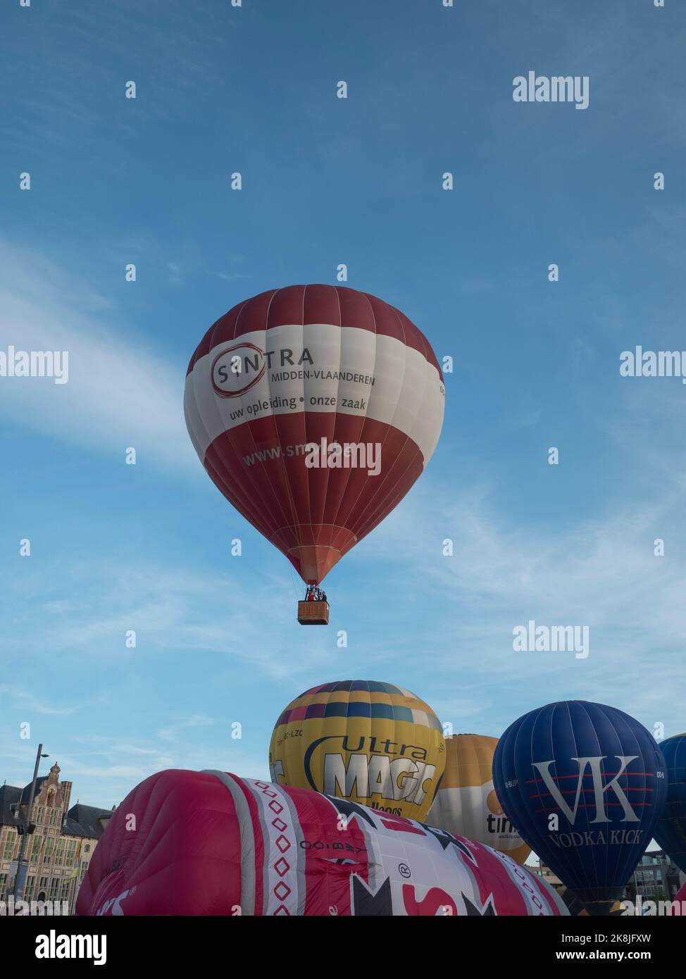Sint Niklaas, Belgium, 04 September 2022, Hot air balloon of the training center Syntra in Sint Niklaas Stock Photo