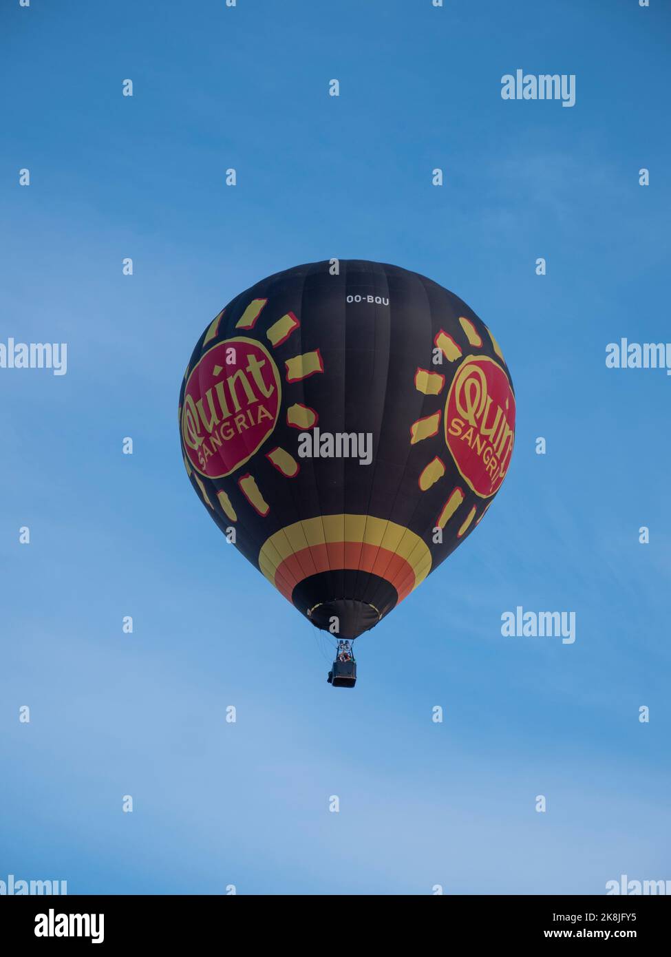 Sint Niklaas, Belgium, September 04, 2022, Hot air balloon advertising the Quint Sangria beverage brand Stock Photo