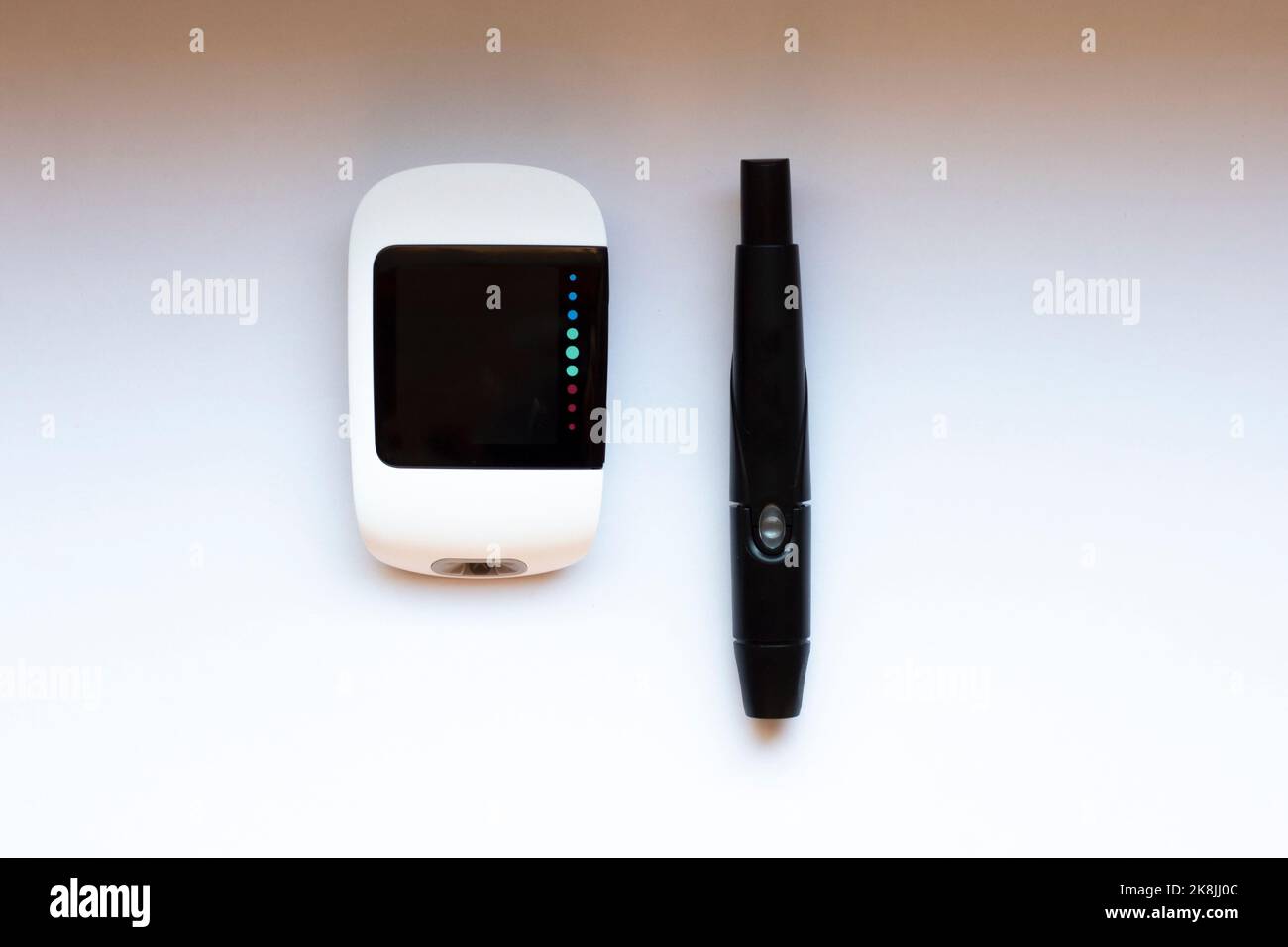 A blood sugar glucose meter with a device for piercing fingers on an ...