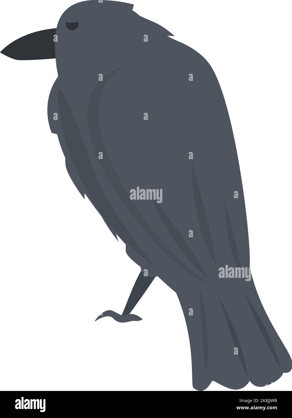 Crow bird icon cartoon vector. Raven flight. Ink fly Stock Vector Image