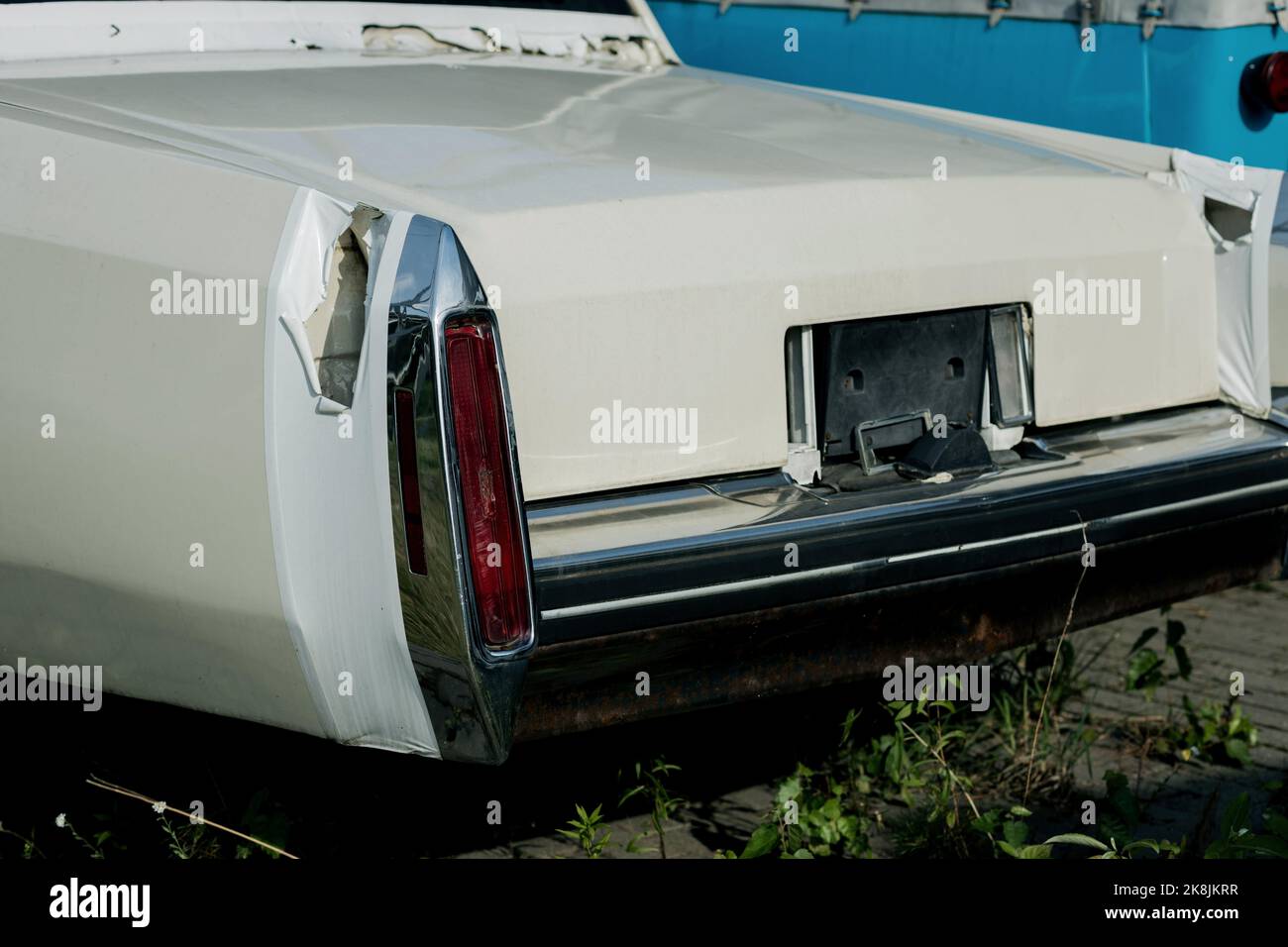 Car crash, distort and be hollow on the body car Stock Photo Alamy