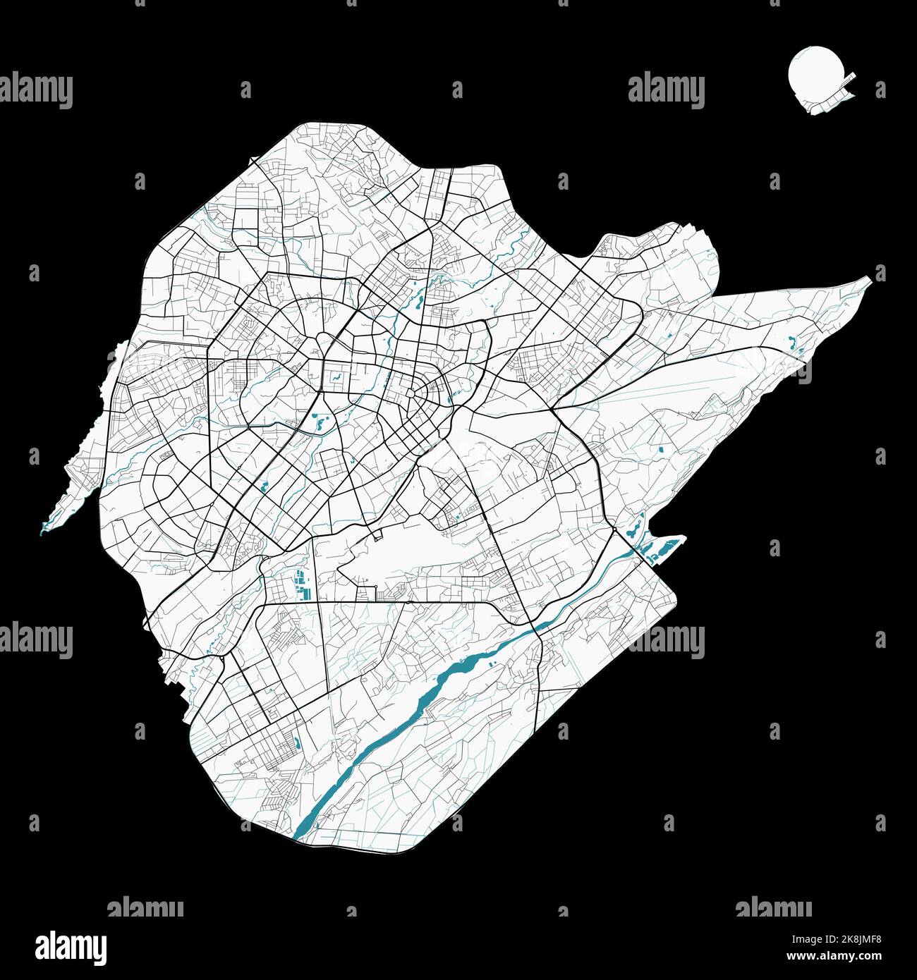 Tashkent Map Detailed Map Of Tashkent City Administrative Area 