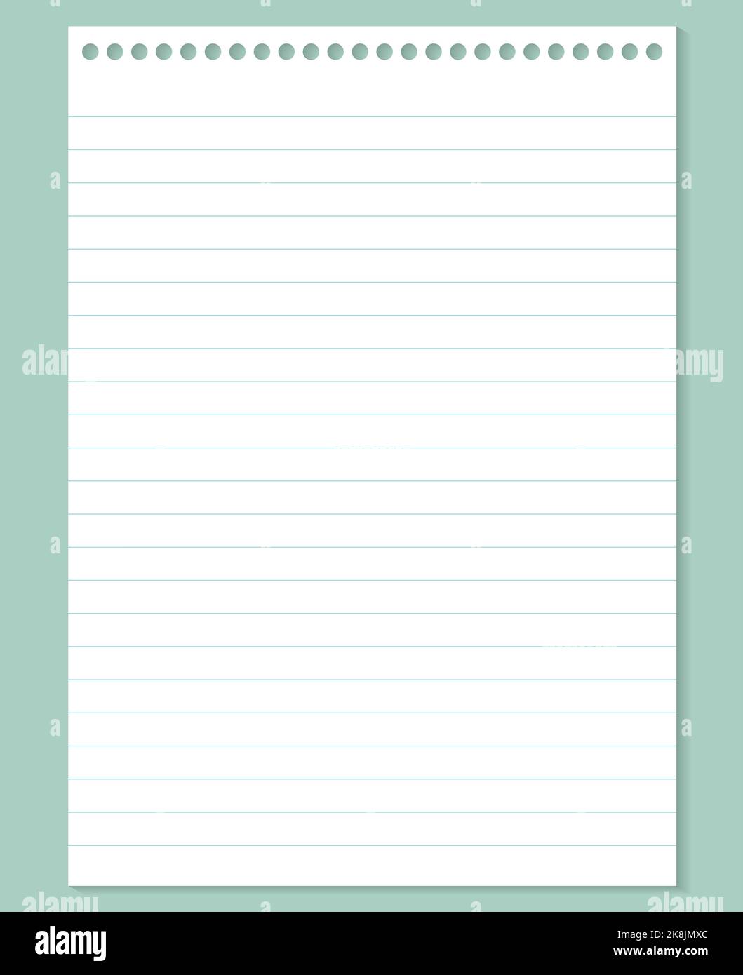 Grid paper. Abstract striped background with color horizontal lines. Geometric pattern for school, wallpaper, textures, notebook. Lined paper blank Stock Vector