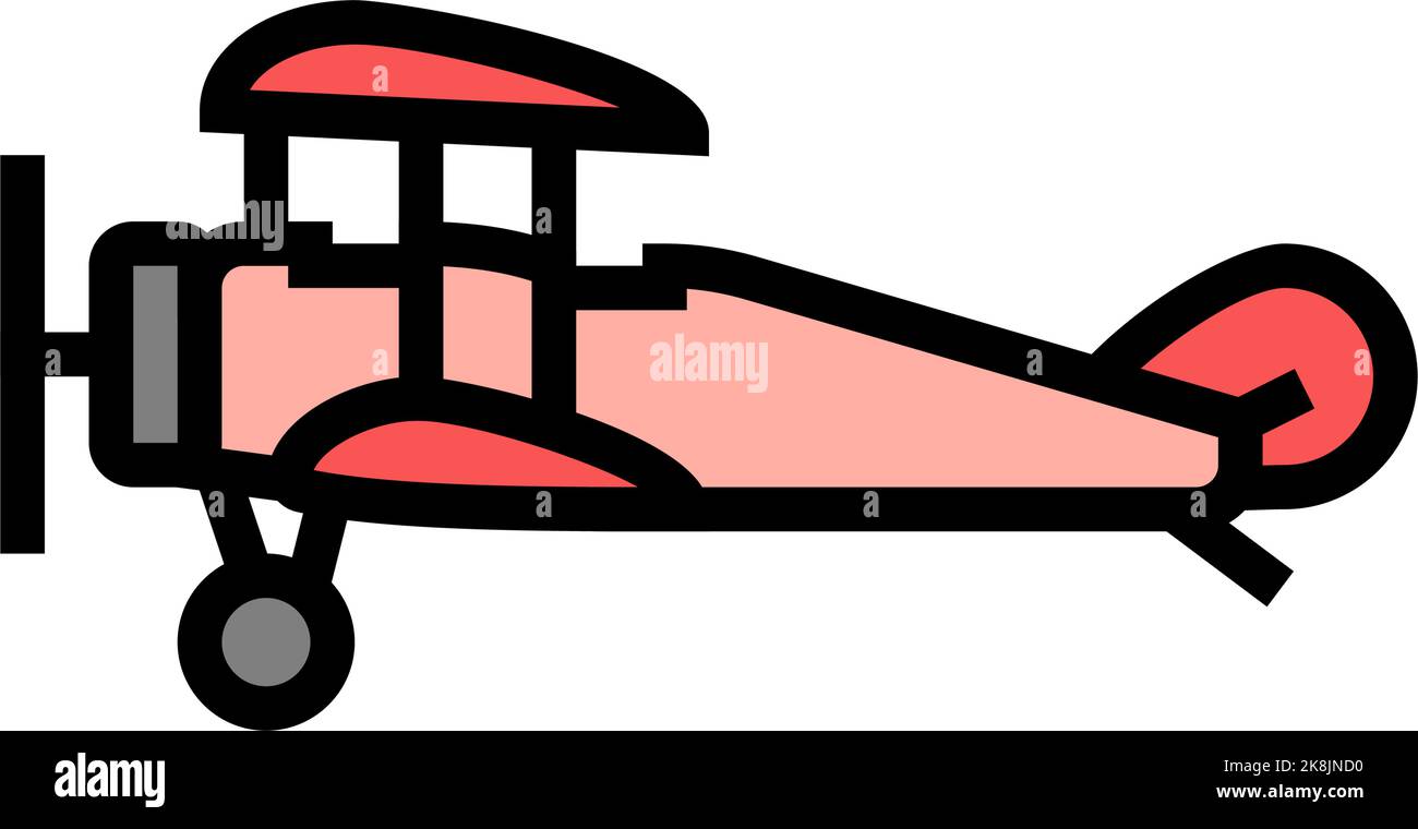 biplane airplane aircraft color icon vector illustration Stock Vector ...