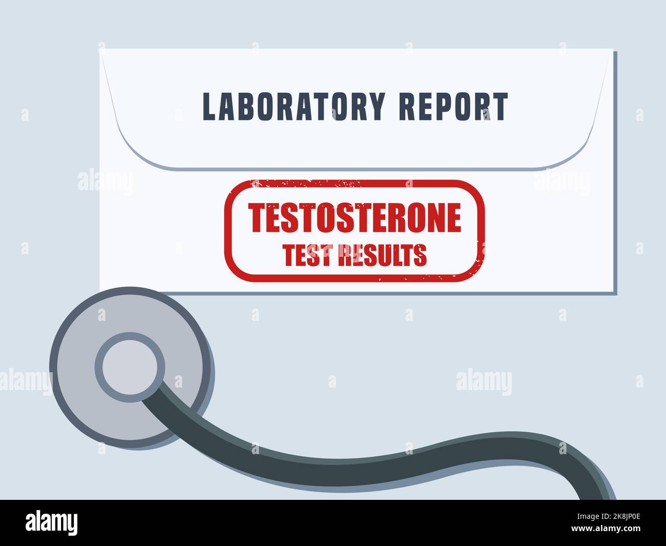 Testosterone hormone laboratory test results. Health concept. Medical ...
