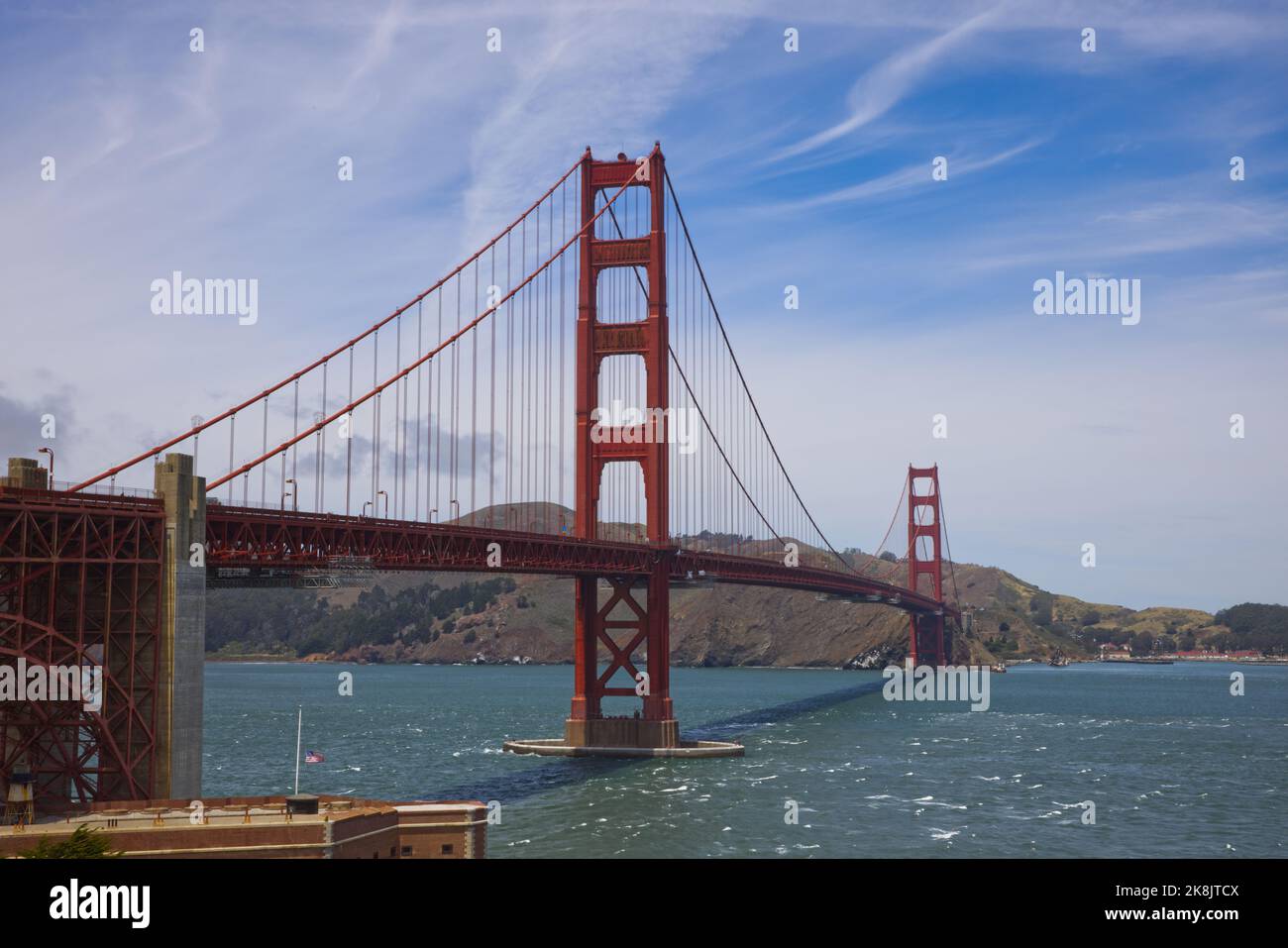 A beautiful shot of the Golden Gate Bridge on a clear day in San ...