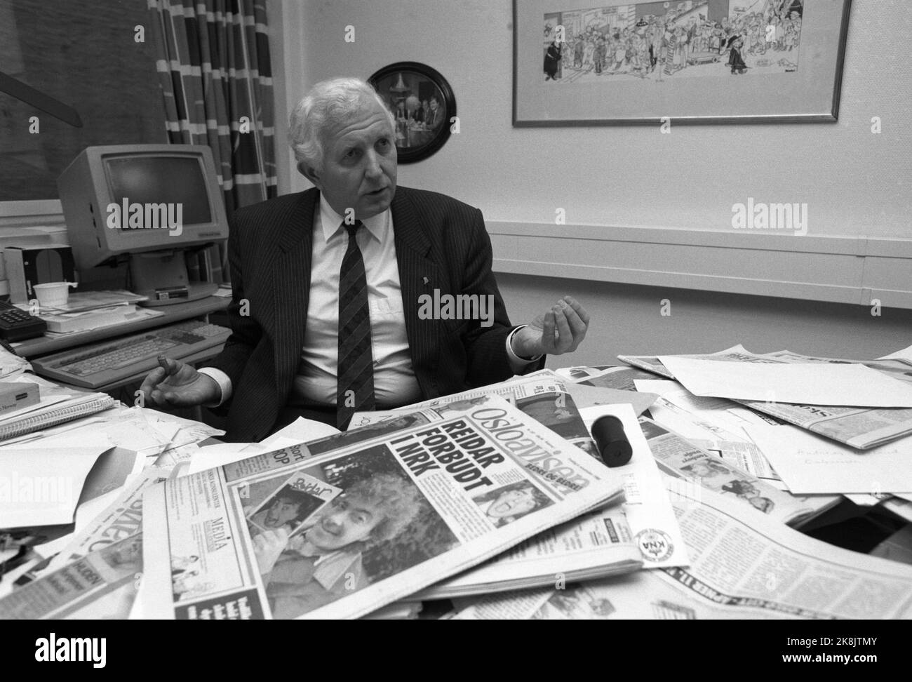 Newspaper Editor Working