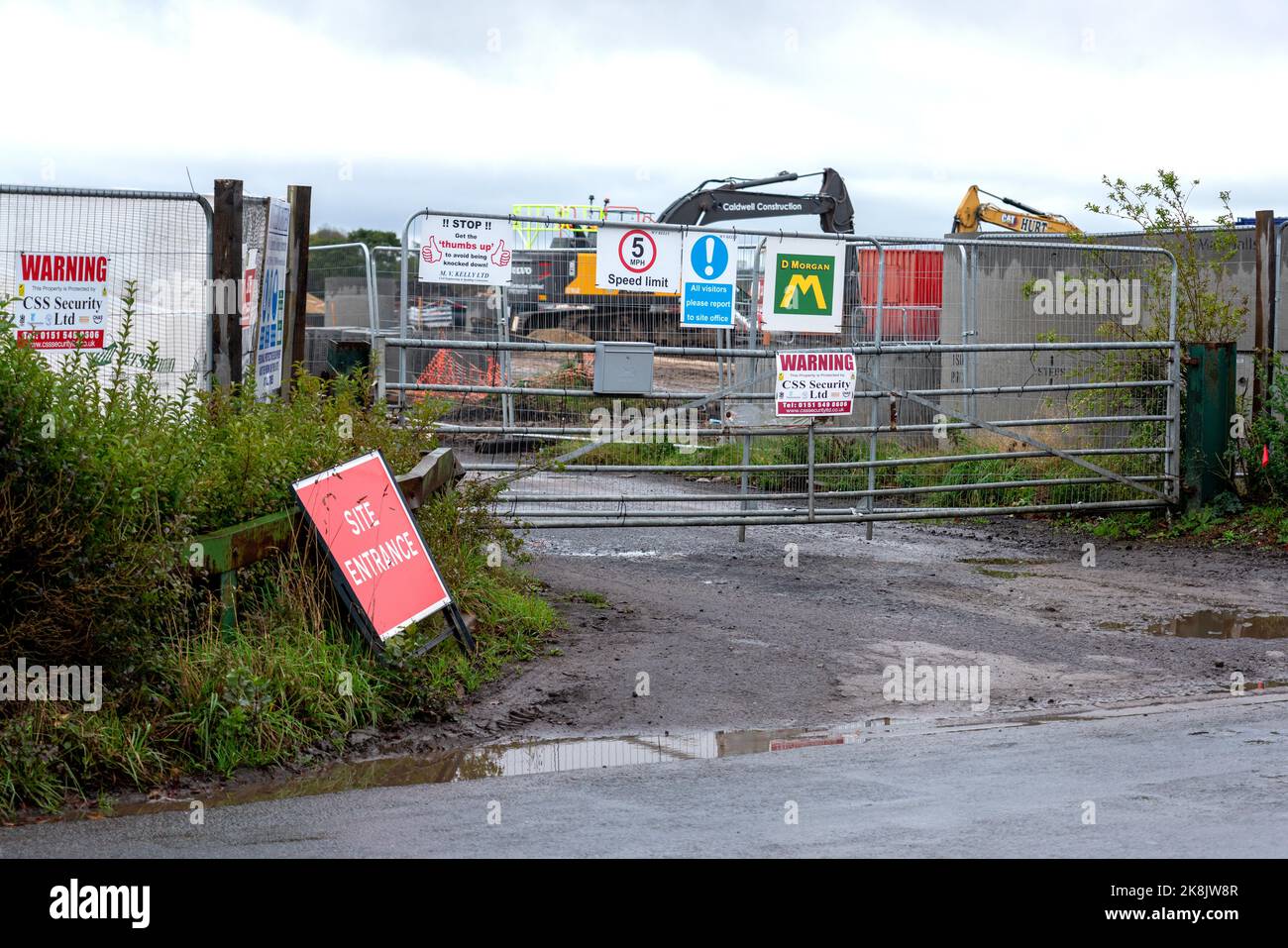 Poverty Lane Maghull. Sefton. Work starts on Land East of Maghull. A