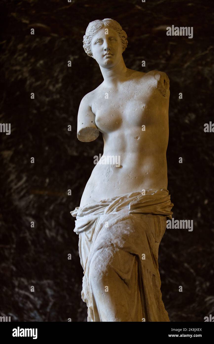 The Venus De Milo Sculpture Statue In Louvre Museum Greek Goddess Of 