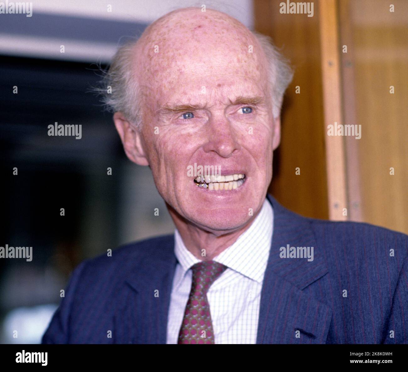 Oslo 19890706 Shipowner Fred Olsen jr. Here on board the cruise ship
