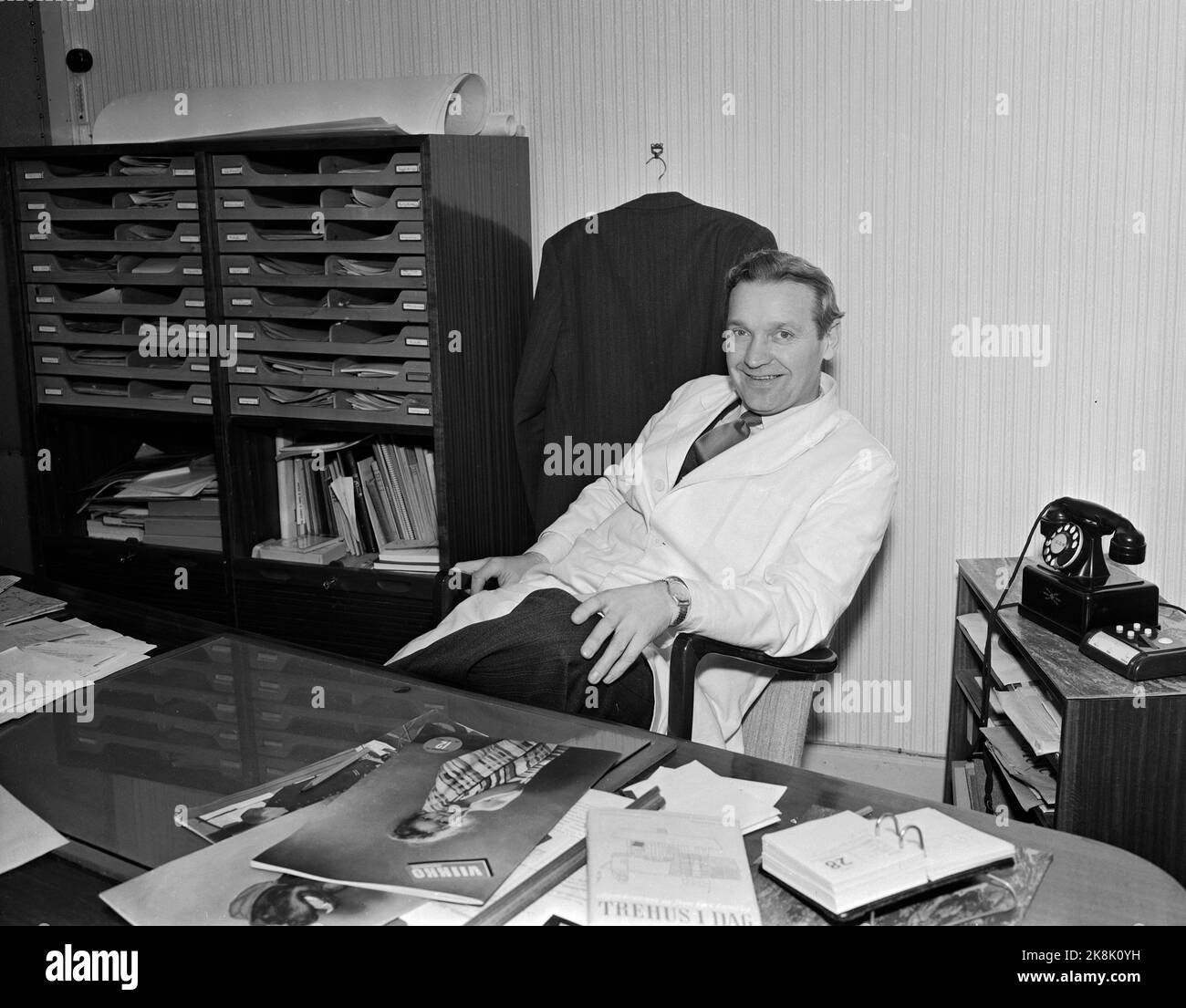 Engineer olav selvaag in his office photo hi-res stock photography and ...