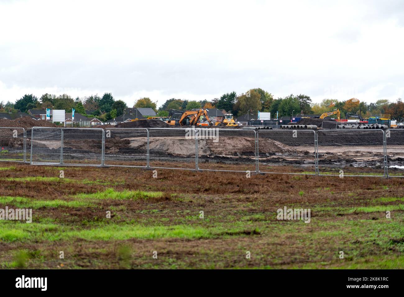 Poverty Lane Maghull. Sefton. Work starts on Land East of Maghull. A