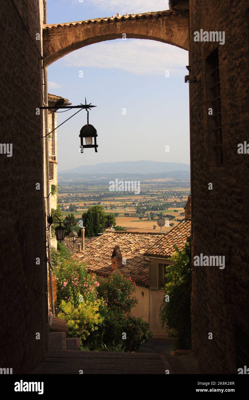 View of the countryside, Assisi, Italy Stock Photo - Alamy