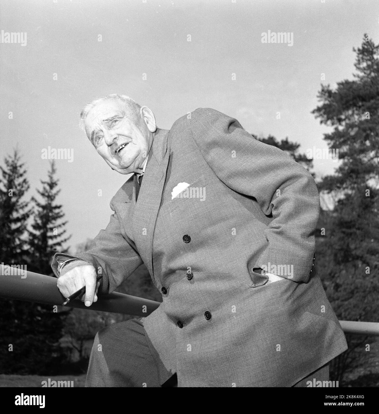Portrait of actor Hauk Aabel. He is here 87 years old and still works