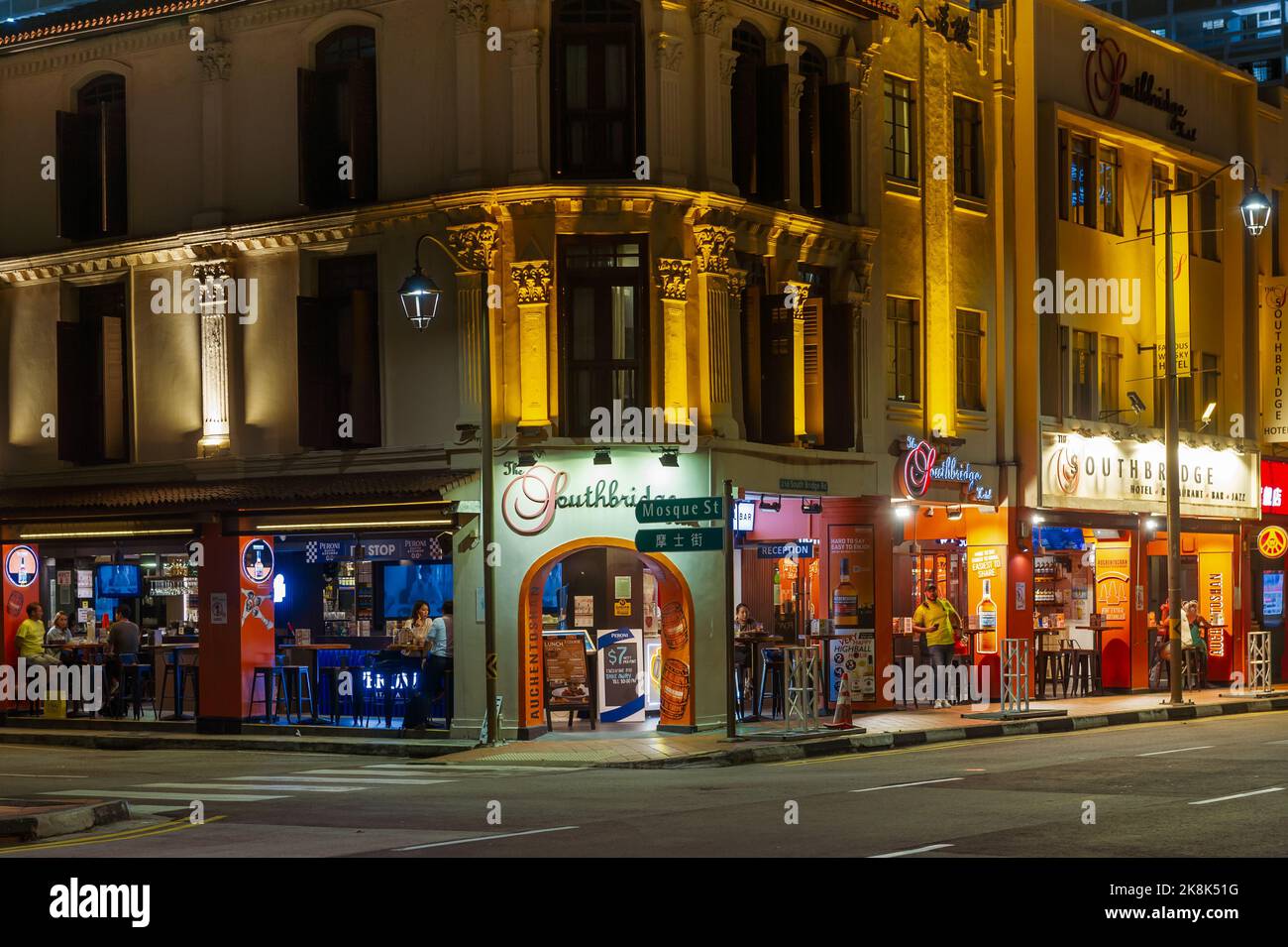 The The Southbridge Hotel Restaurant Whiskey Bar, Singapore, taken at
