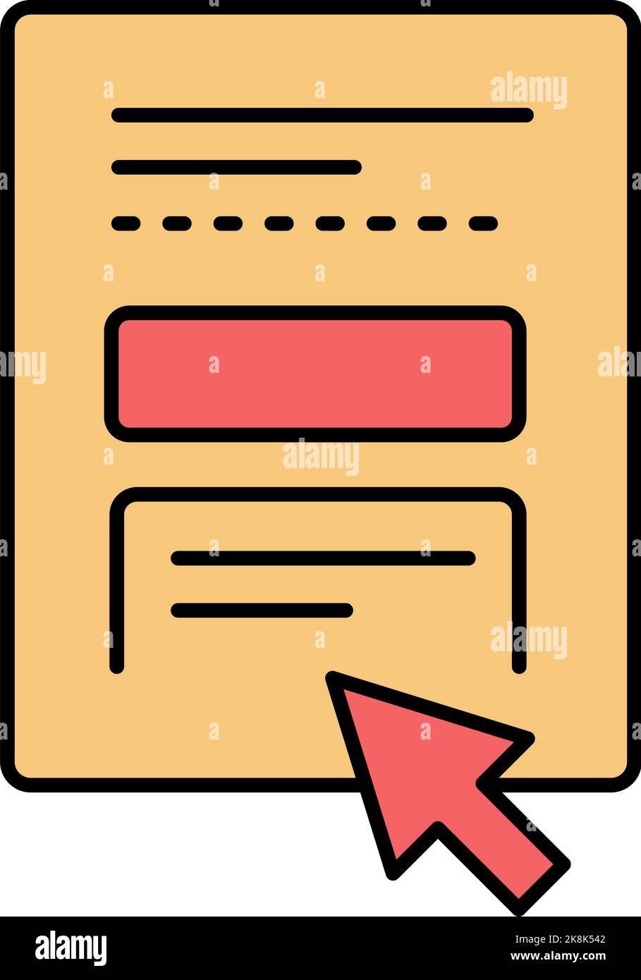 File document computer arrow mouse vector icon Stock Vector Image & Art ...