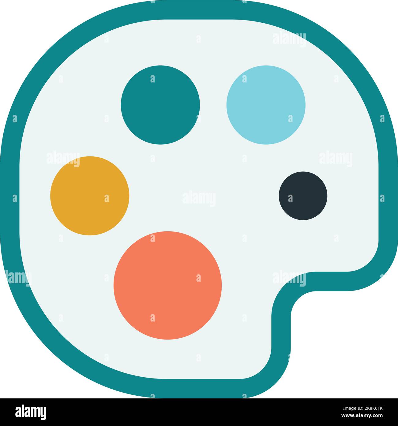 palette illustration in minimal style isolated on background Stock ...
