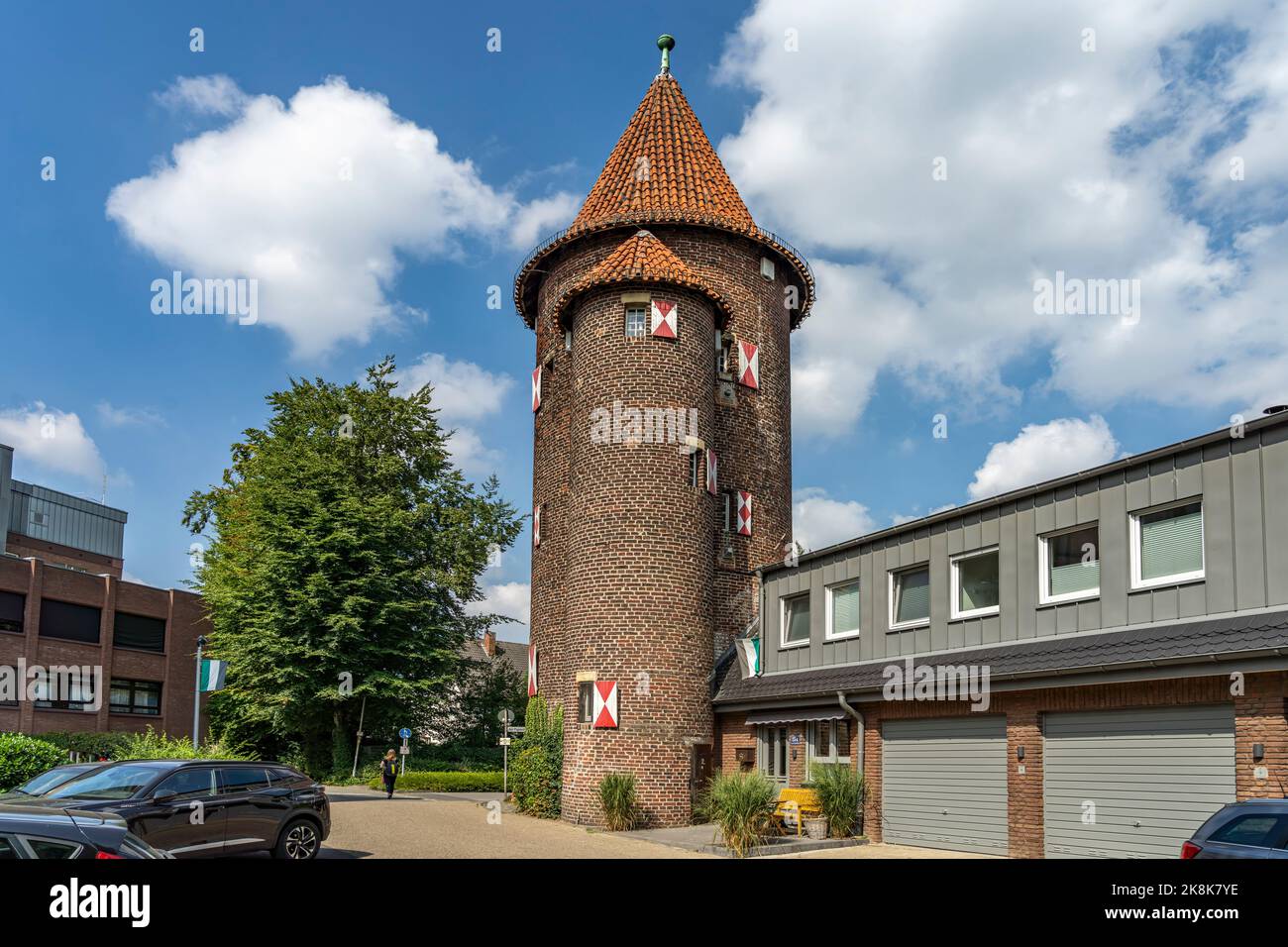 Der Wedemhoveturm in Borken, Münsterland, Nordrhein-Westfalen   |  Wedemhoveturm tower in Borken, North Rhine-Westphalia, Germany Stock Photo