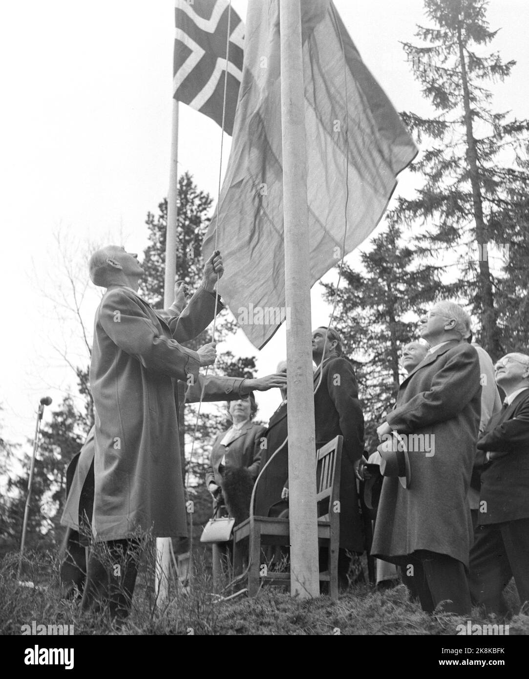 Erlander Oslo 19550509. National General to Sweden from Norway. Prime Minister ...