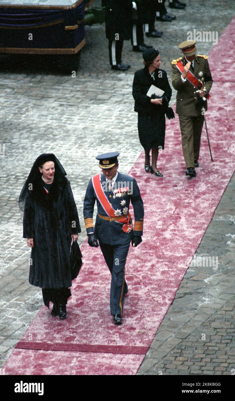 Oslo 19910130 King Olav V Funeral From The Procession With King Olav oslo-19910130-king-olav-v-funeral-from-the-procession-with-king-olav