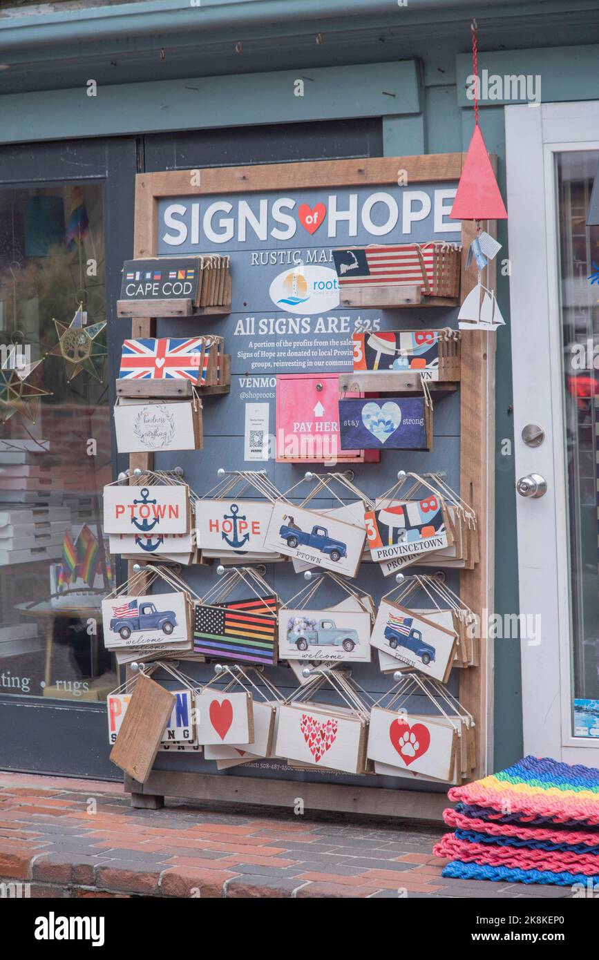 Souvenir store display in Provincetown, Cape Cod, Massachusetts Stock