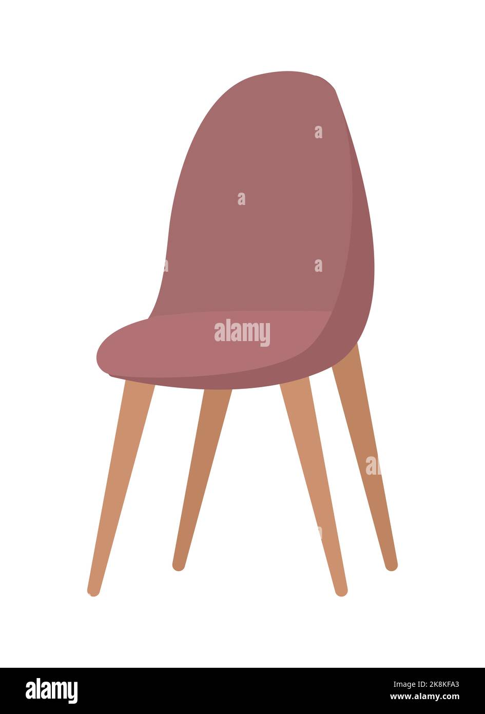 Comfortable chair semi flat color vector object Stock Vector