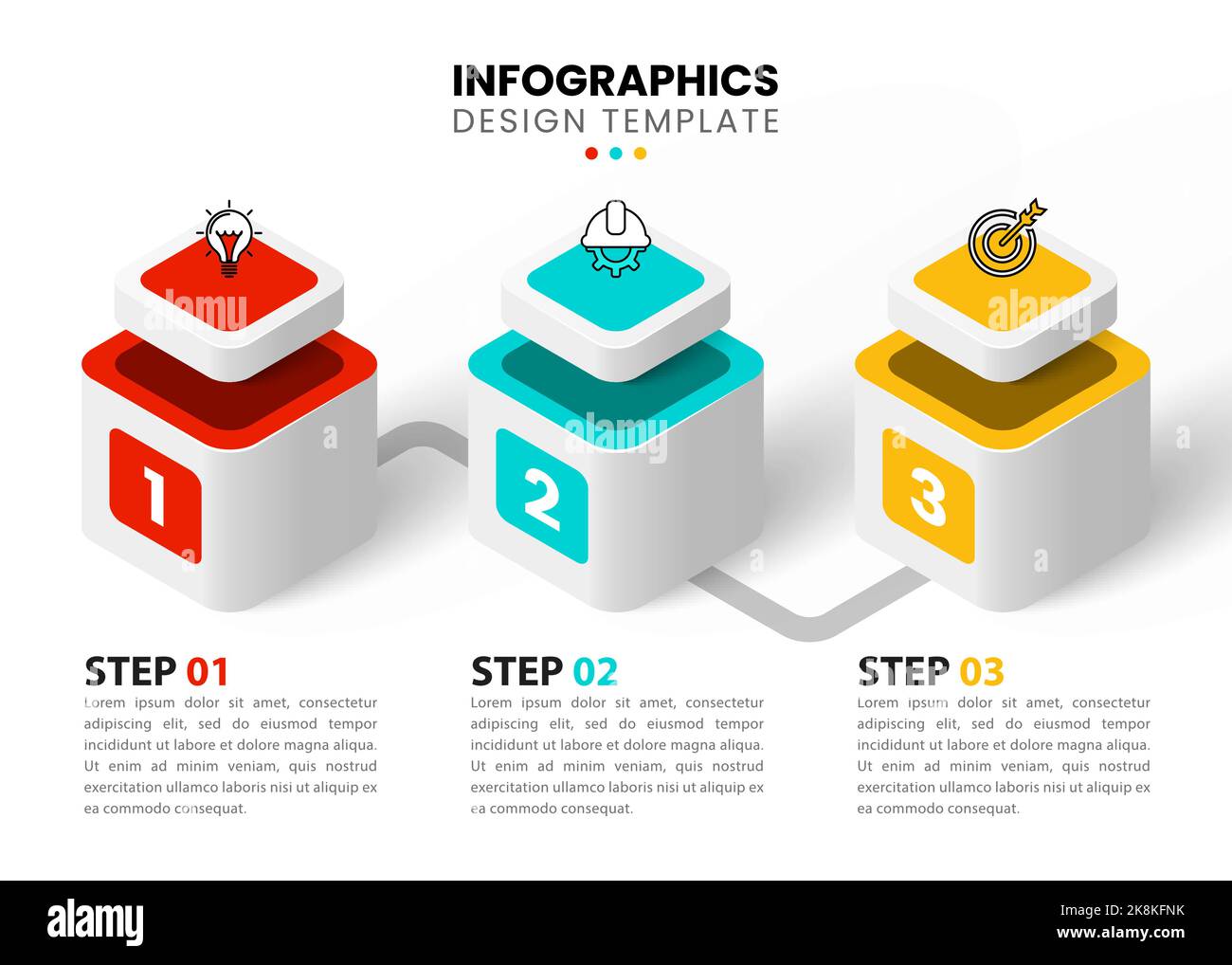 Infographic template with icons and 3 options or steps. Can be used for ...