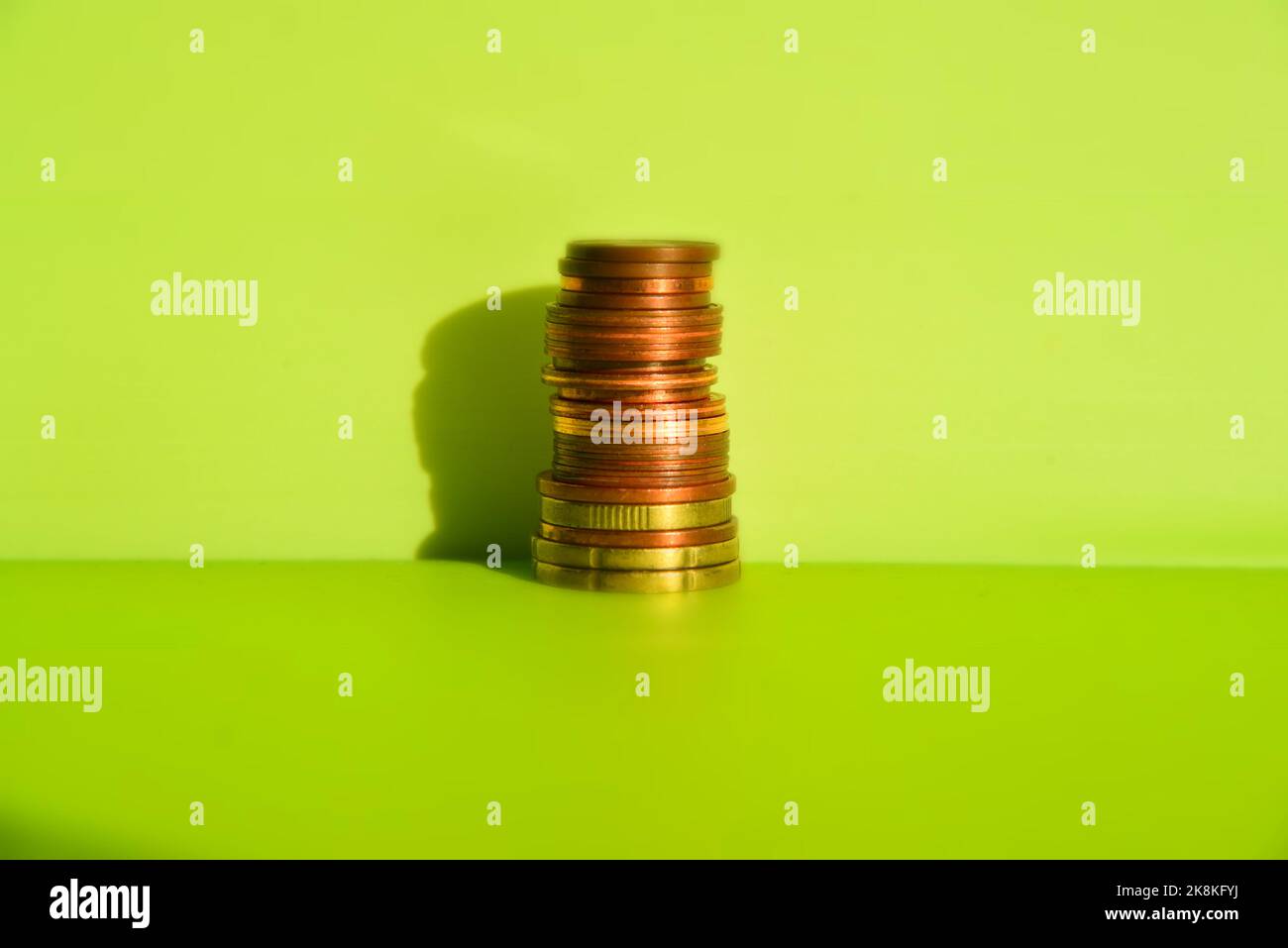 a coin stack Stock Photo