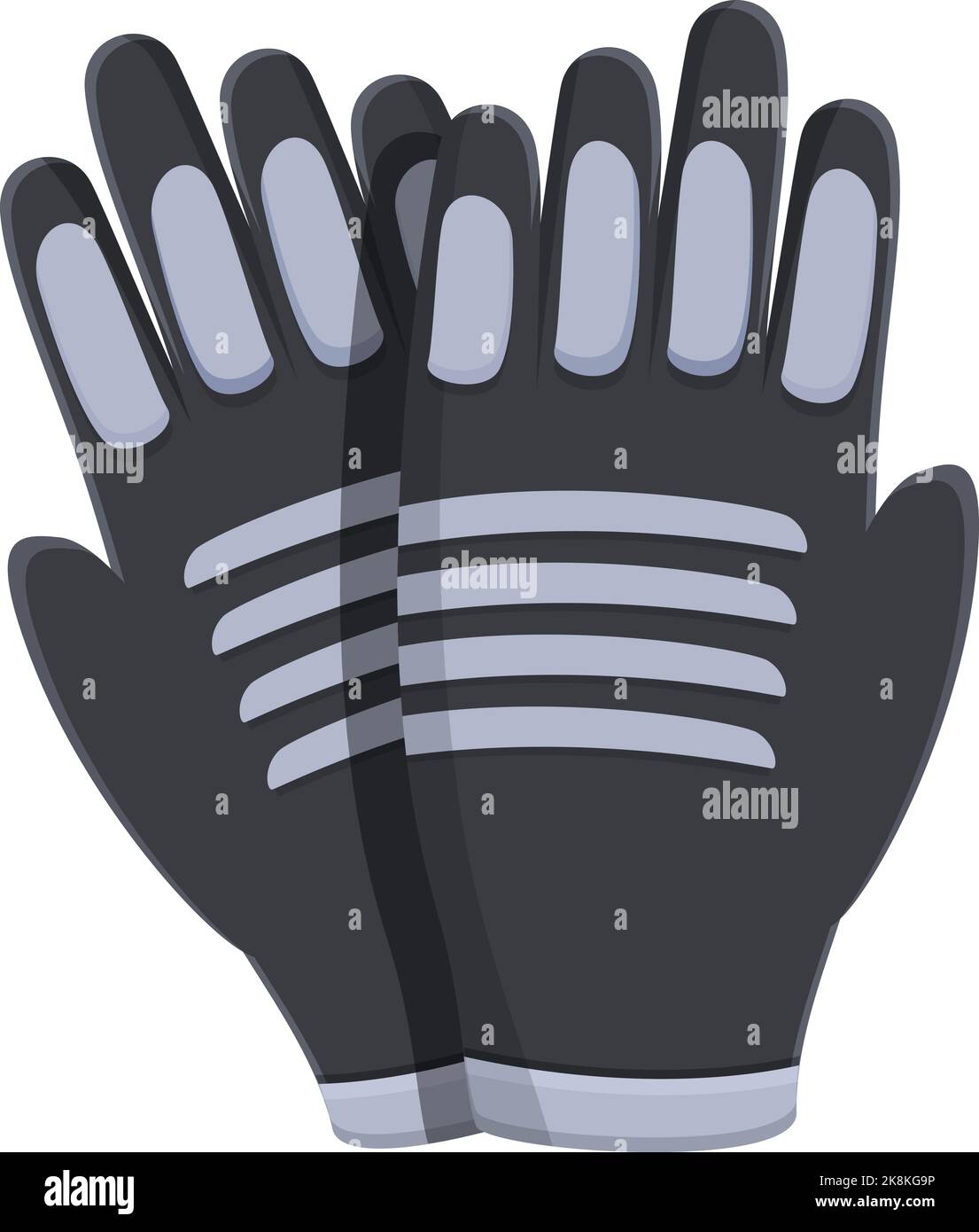 Textile biker gloves icon cartoon vector. Rider gear. Art guy Stock