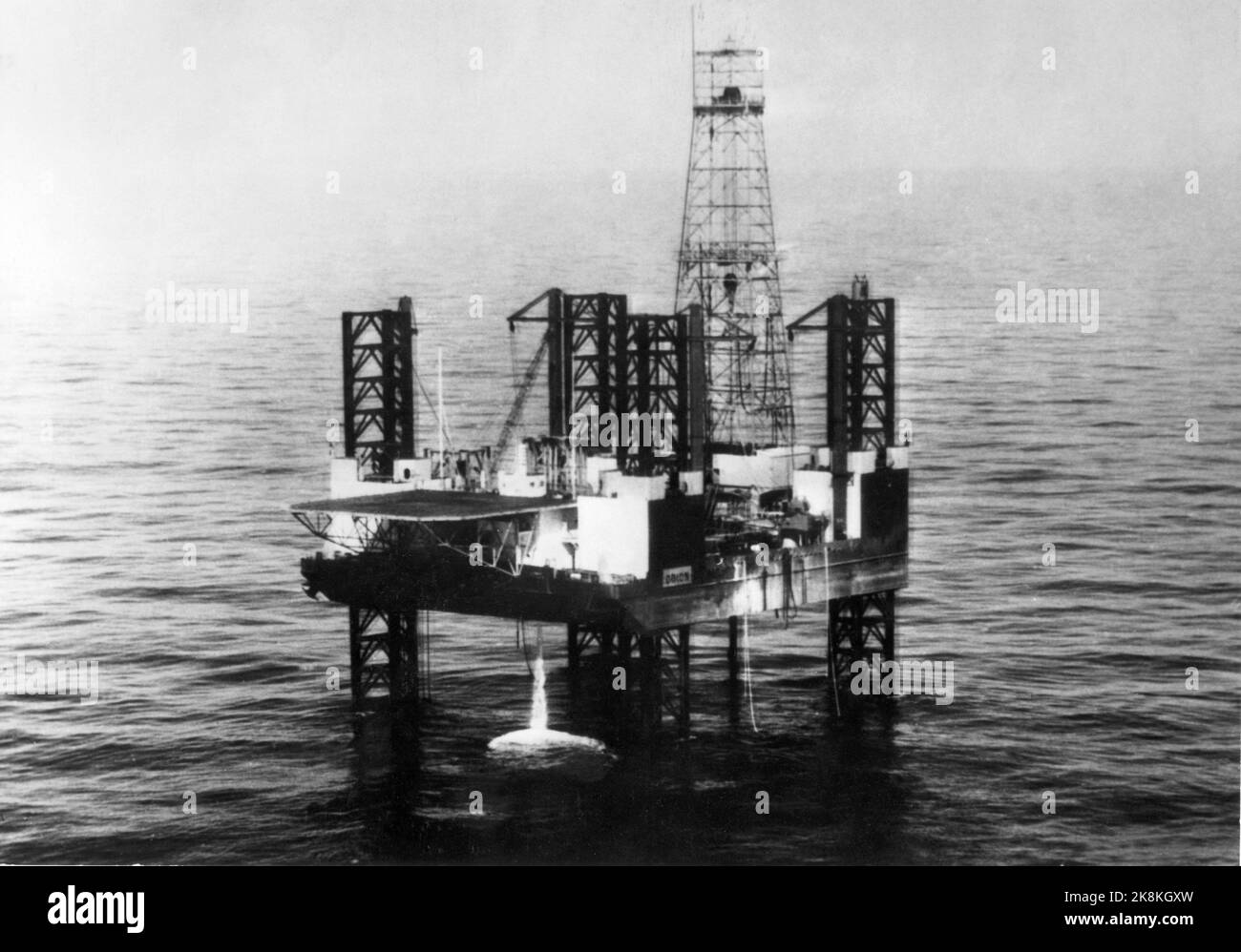 North Sea 19680305 The oil platform Orion on exploration drilling for