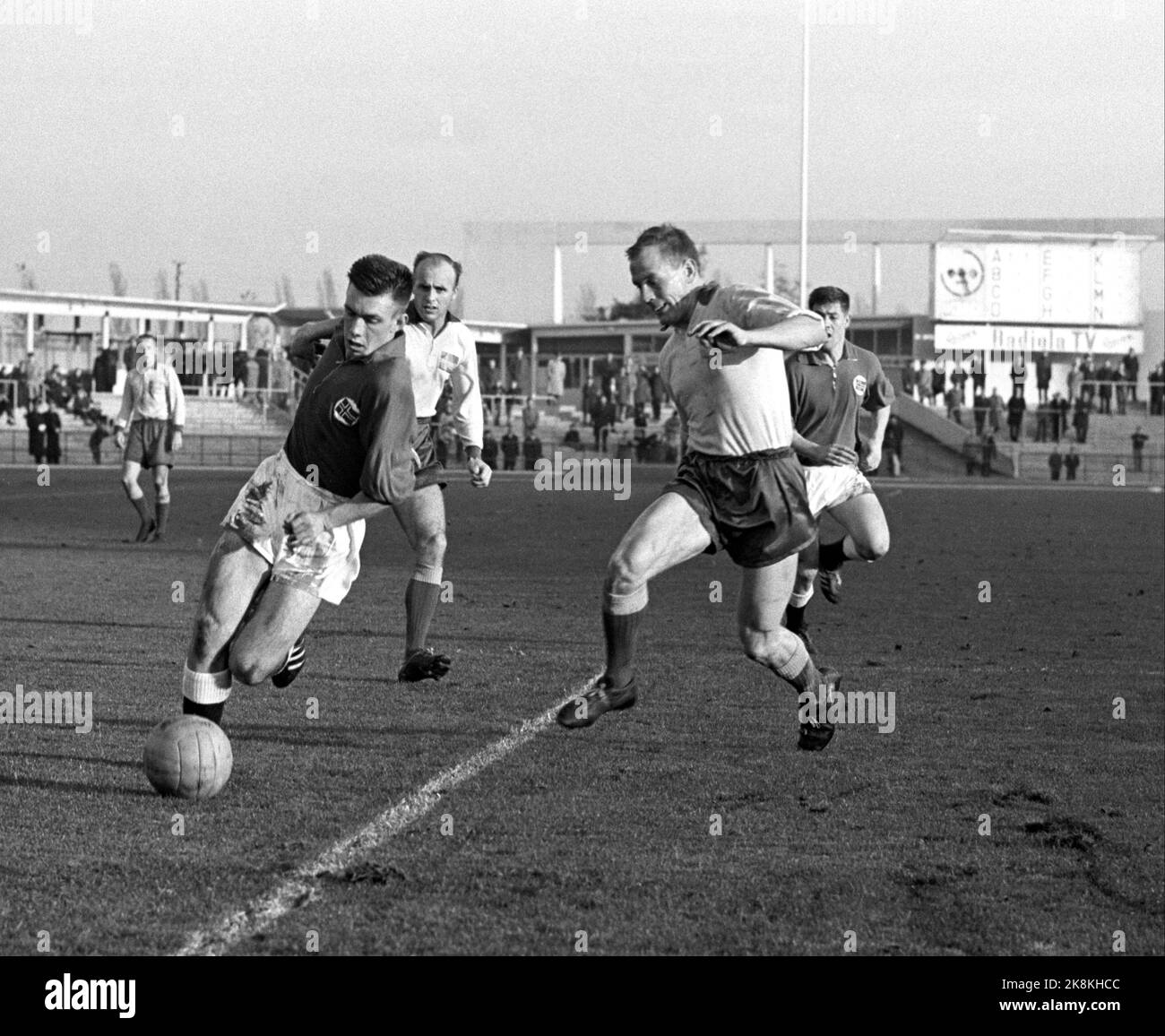 Malmö, Sweden 196210 Football, international - Norway. Roald Jensen 
