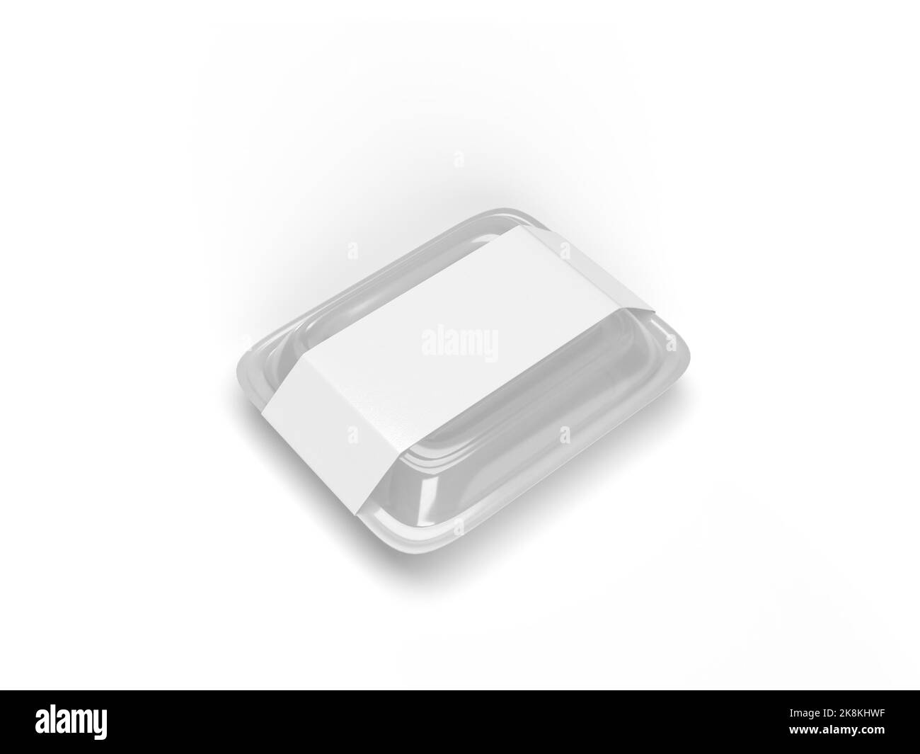 Plastic Food Box 3D Rendering Stock Photo